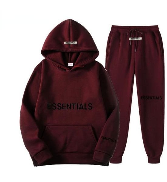 Essentials Tracksuit Men Maroon