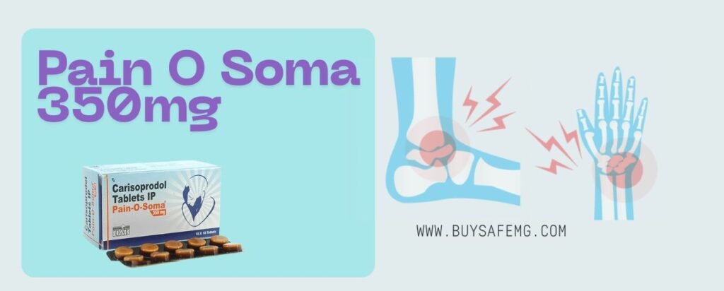 Pain O Soma 350mg tablets for effective joint pain relief and muscle relaxation.