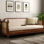 diwan bed design from wooden street