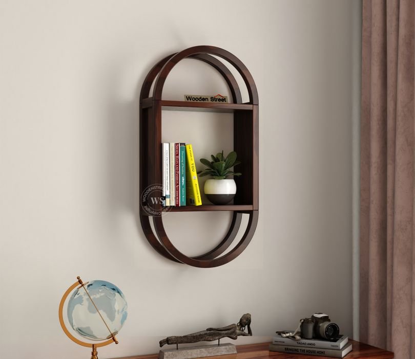 buy wall shelf design from wooden street