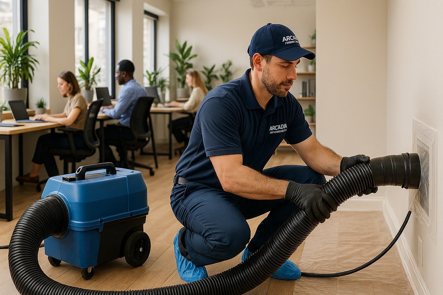 Why Do Some Arcadia Offices Require Negative Pressure Air Duct Cleaning?