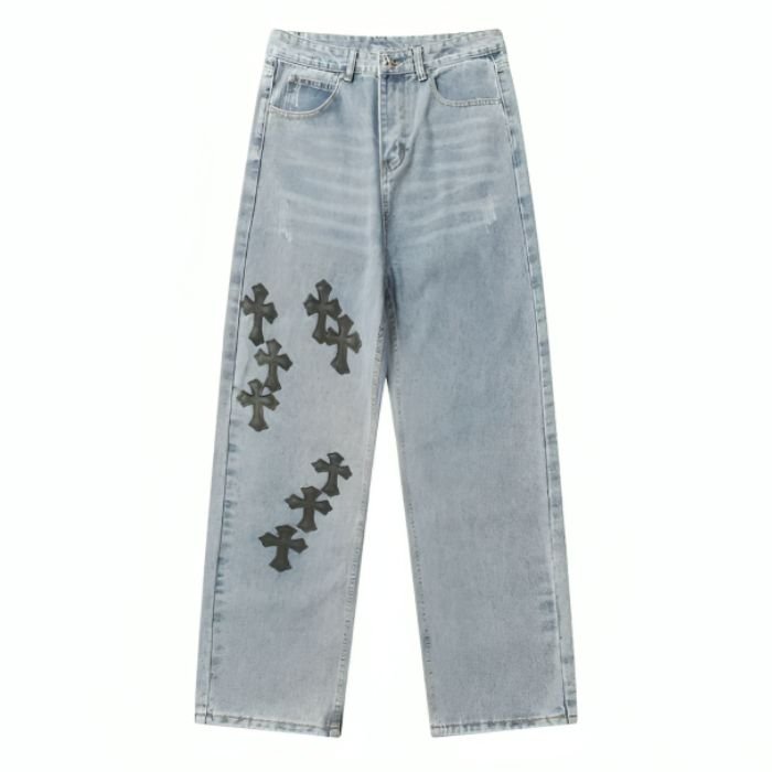Chrome Hearts denim jeans reflect bold street culture
