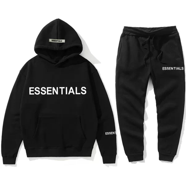 Black Essentials Hoodie Timeless Comfort and Style
