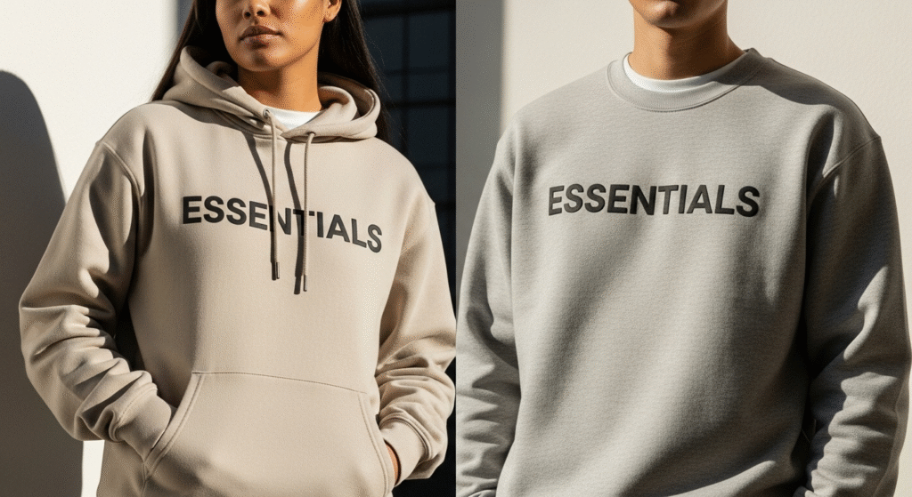 Essentials Text Logo Hoodie and Sweatshirt