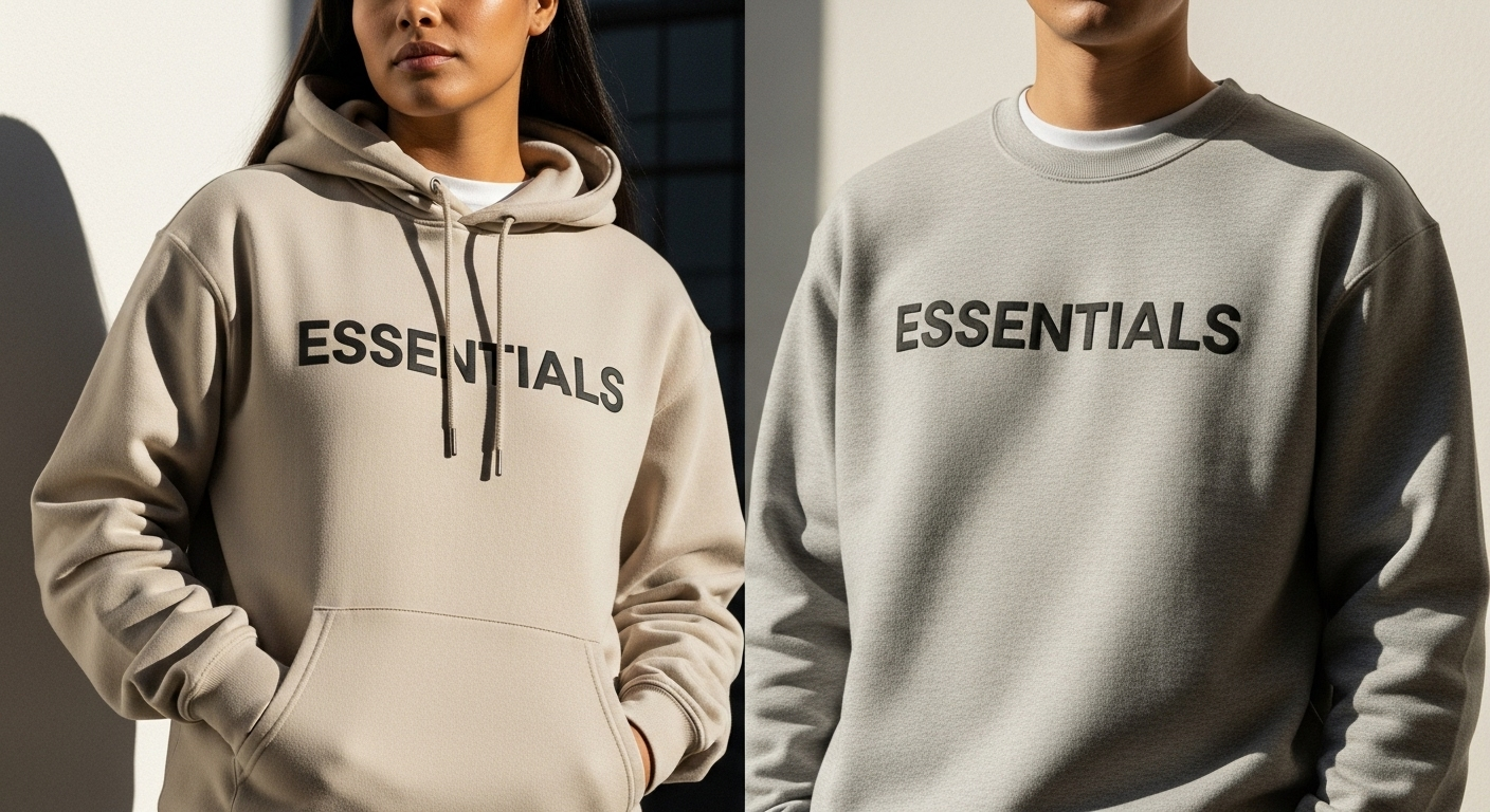 Essentials Text Logo Hoodie and Sweatshirt