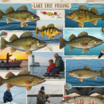 Angler holding one of the top Lake Erie fish species – trophy walleye