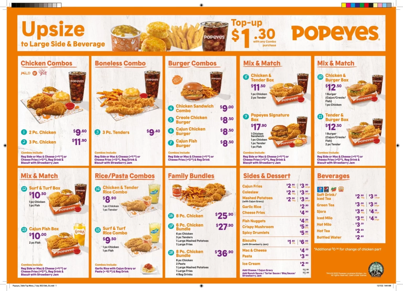 Popeyes Menu with Prices [Updated 2025]