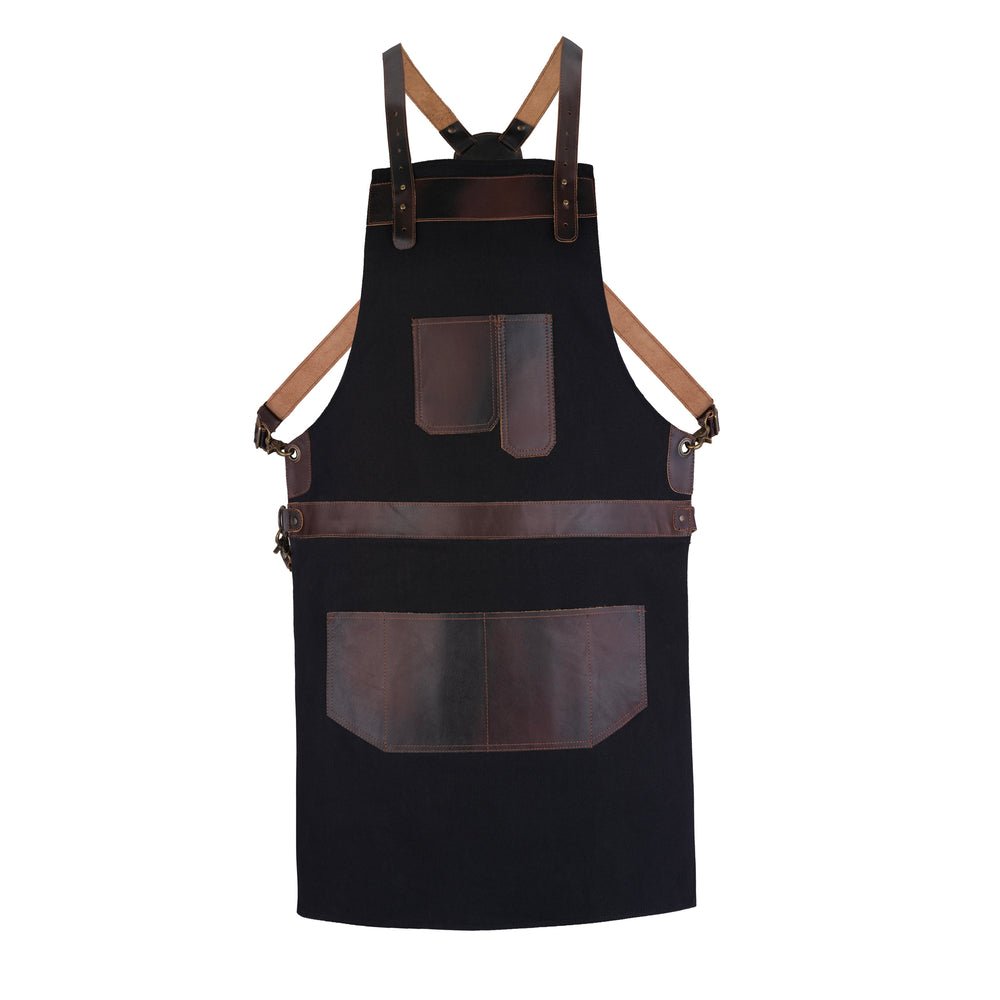 leather woodworking apron