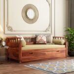 diwan bed design from wooden street