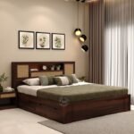 Headboards that Make a Statement: Wooden Street Bed Design for Elegance