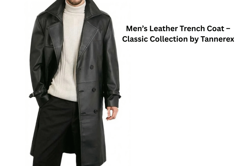 Timeless Sophistication: Men’s Leather Trench Coat