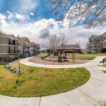 Playground and park in a subdivision