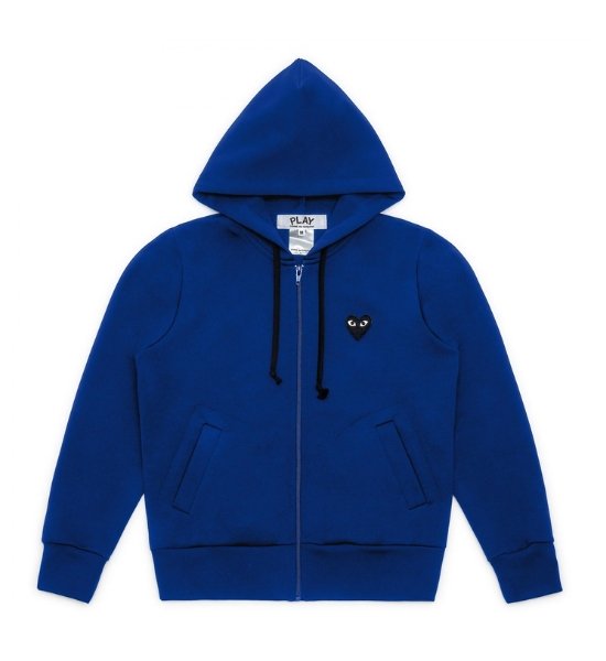 Comme Des Garcons Blue Zip Up Hoodie