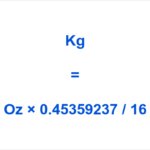 Oz to Kg conversion