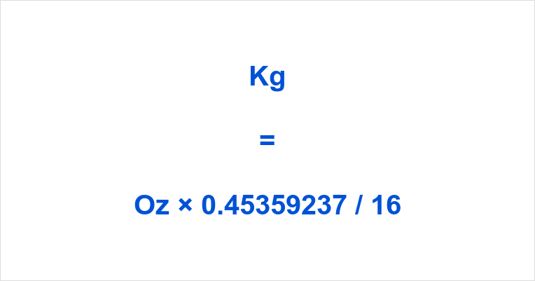 Oz to Kg conversion