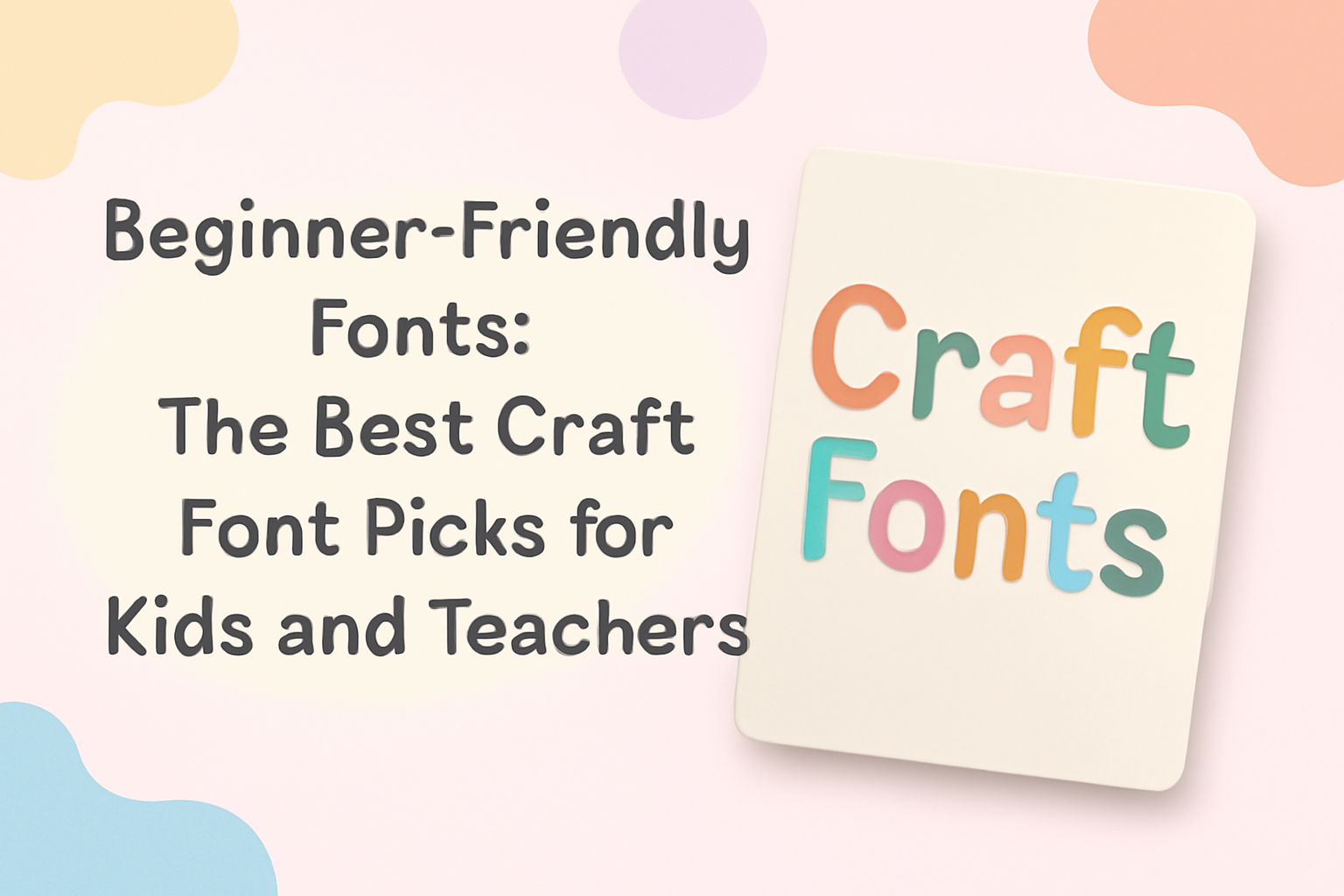 Beginner-Friendly Fonts: The Best Craft Font Picks for Kids and Teachers