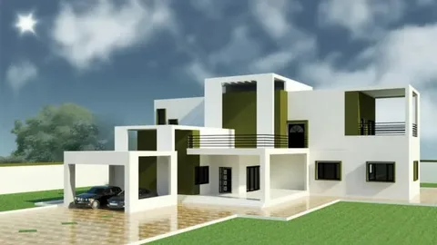 3D Rendering House Exterior