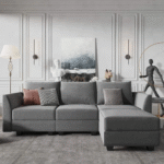 3 Seater Sofa : Office Sofa Couch with Chaise L Shape Couch