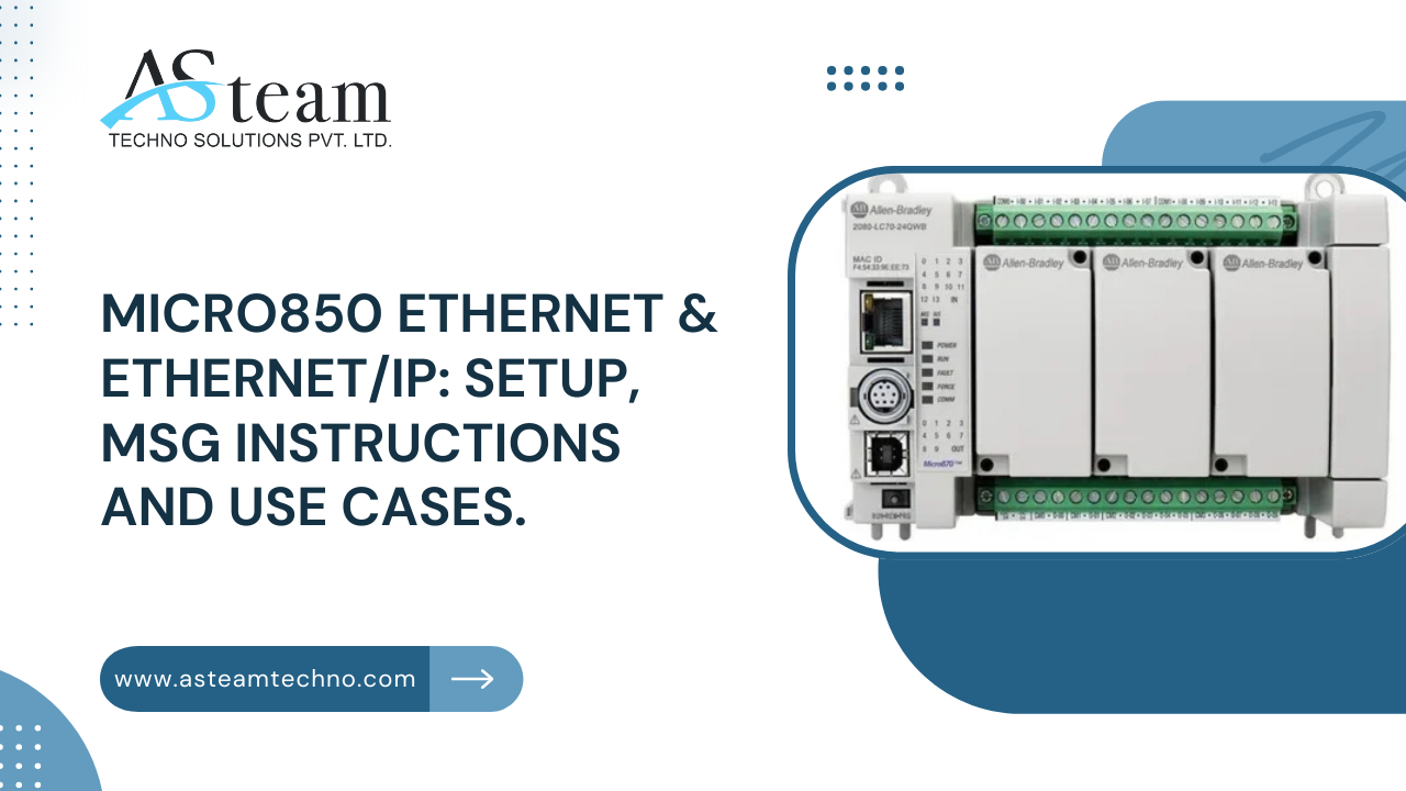 Micro850 Ethernet & EtherNet/IP: Setup, MSG Instructions and Use Cases.