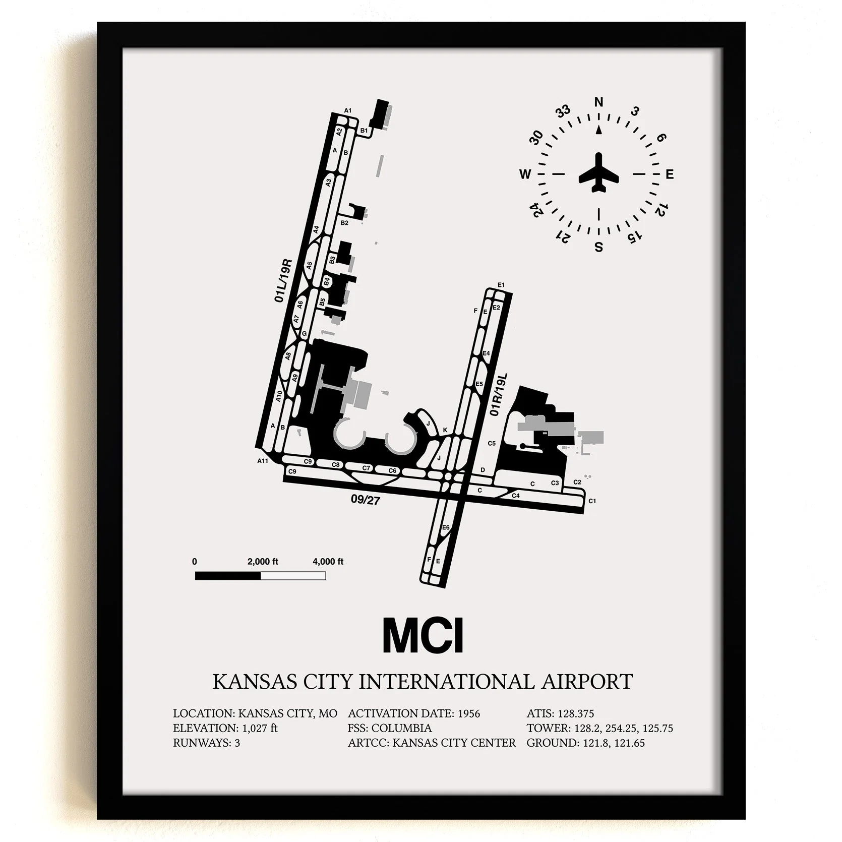 Kansas City International Airport Map