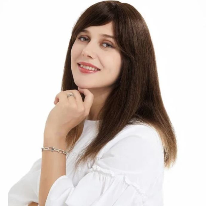 Transform Your Look Instantly: The Magic of Human Hair Toppers with Bangs