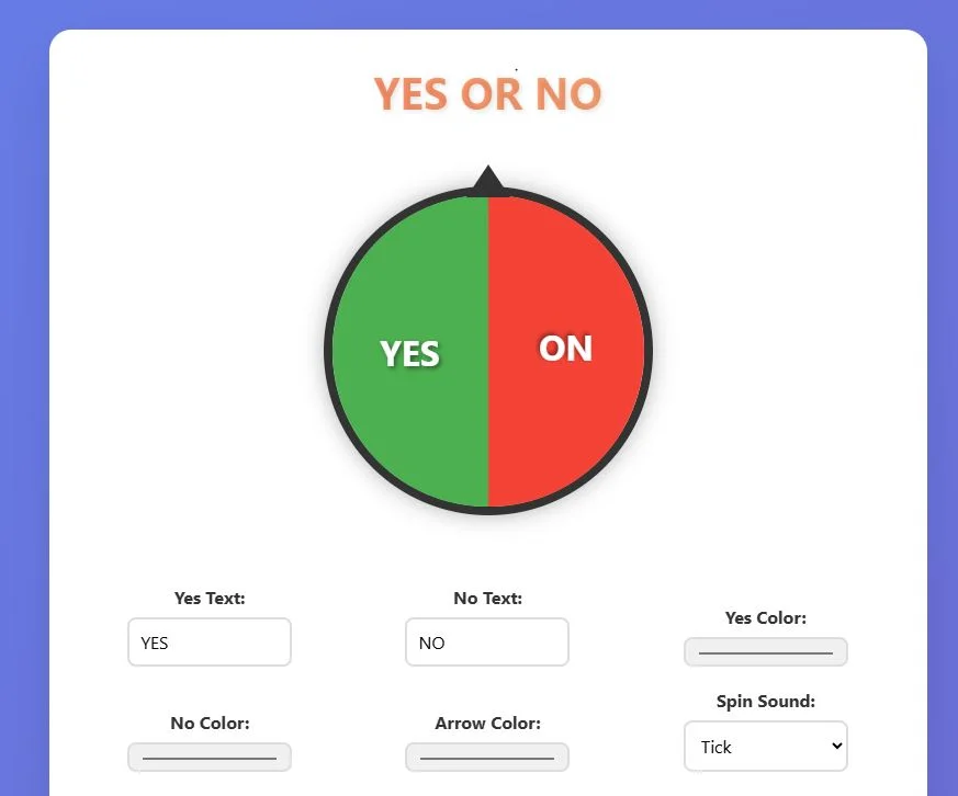 Yes or No Spinner