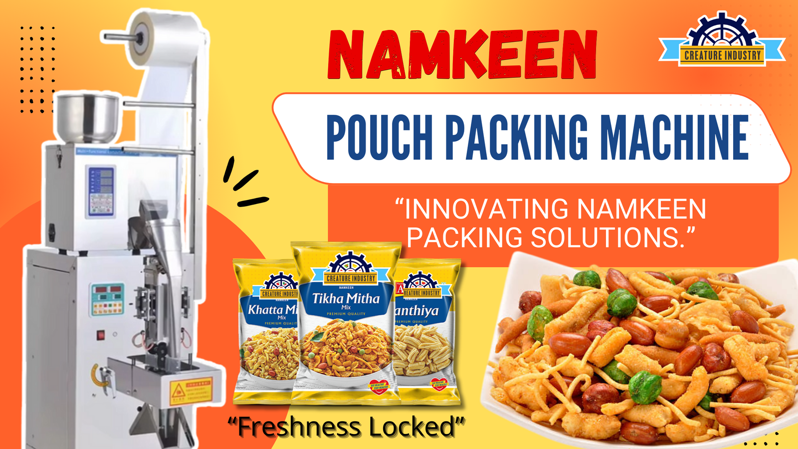 Namkeen Pouch Packing Machine