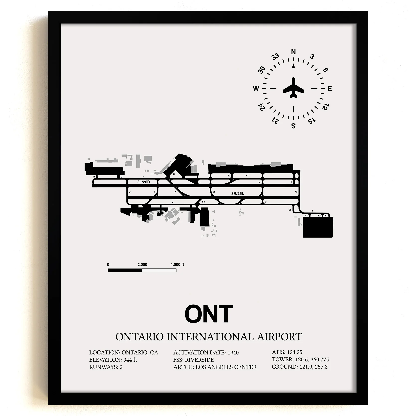 Ontario Airport Map
