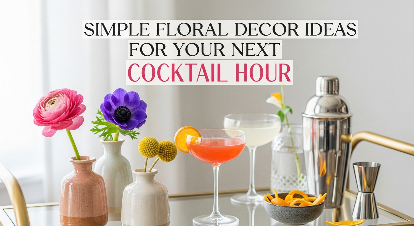 Simple Floral Decor Ideas for Your Next Cocktail Hour
