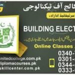 Image depicting electrician job opportunities in Pakistan, highlighting a building electrician course for skill development.